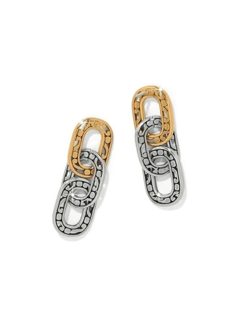 Brighton Contempo Linx Duo Post Drop Earrings $92 Style JA0219 NWT